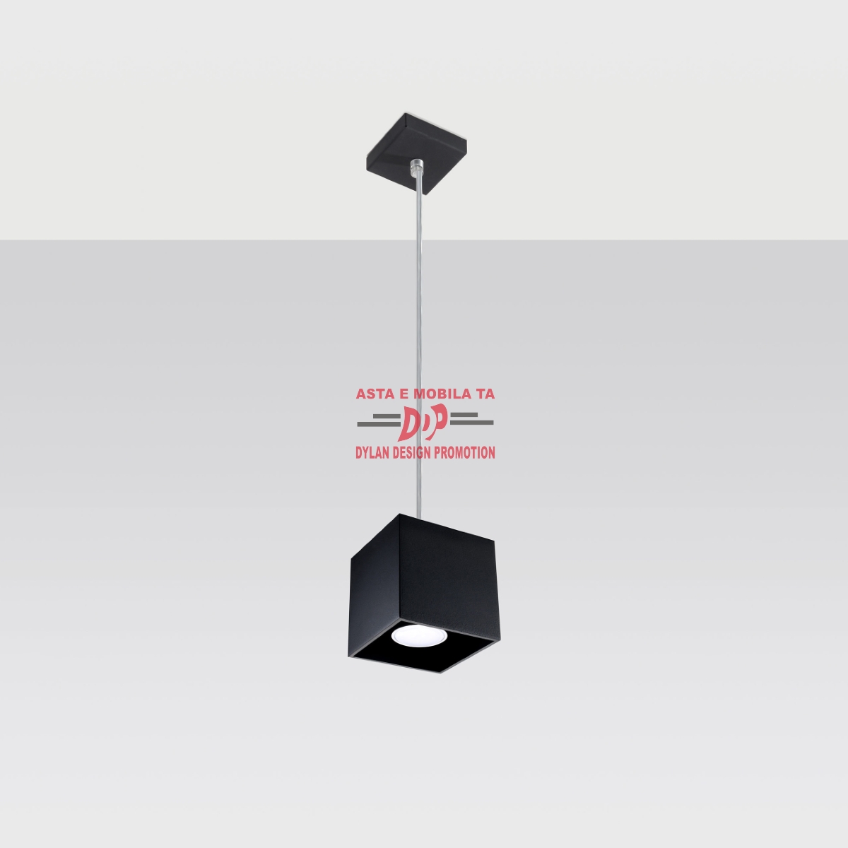 Lampă suspendată QUAD 1 negru
