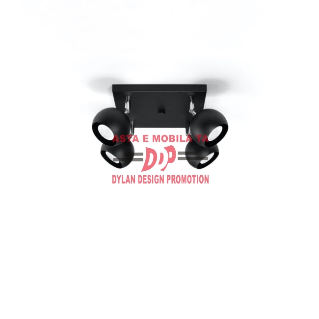 Plafonieră OCULARE 4 negru