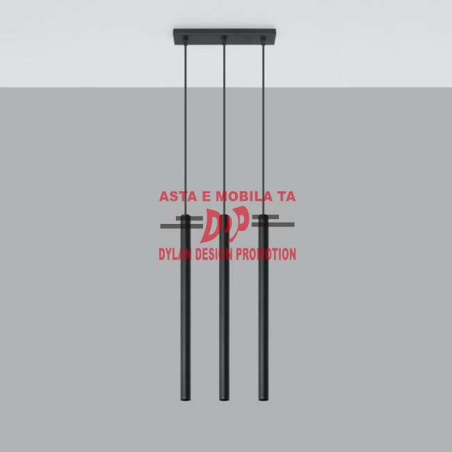Lampă suspendată PASTELO 3 negru