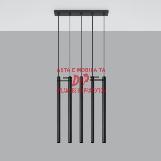 Lampă suspendată PASTELO 5 negru