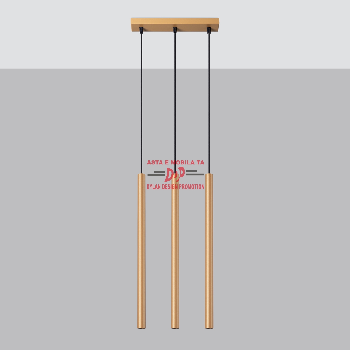 Lampă suspendată PASTELO 3L aur