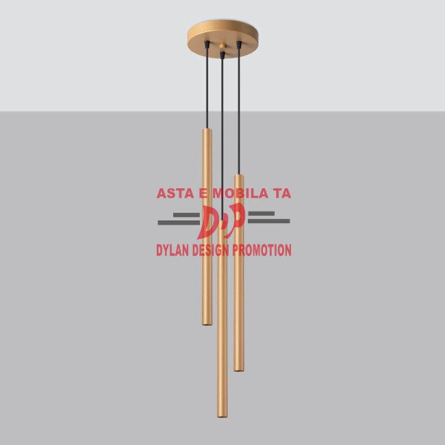 Lampă suspendată PASTELO 3P aur