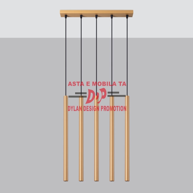 Lampă suspendată PASTELO 5L aur