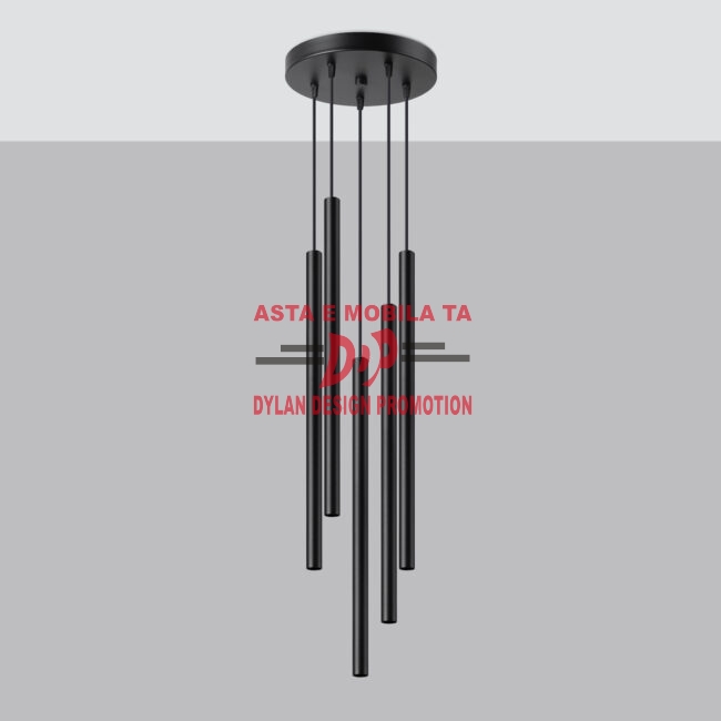 Lampă suspendată PASTELO 5P negru