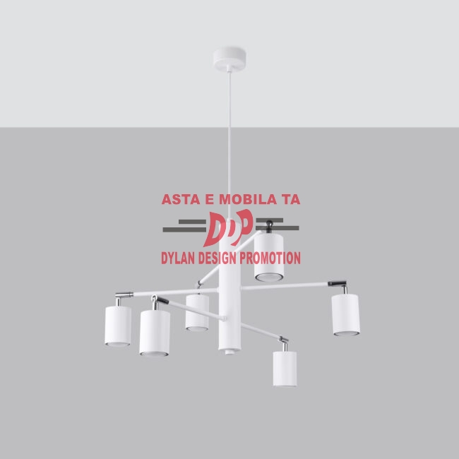 Candelabru LEMMI 6 alb