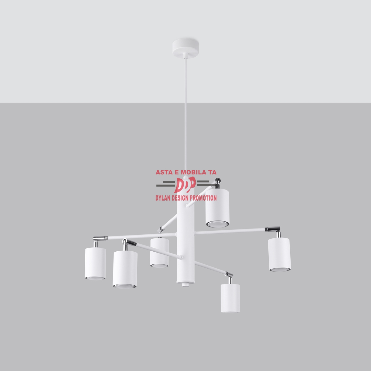 Candelabru LEMMI 6 alb