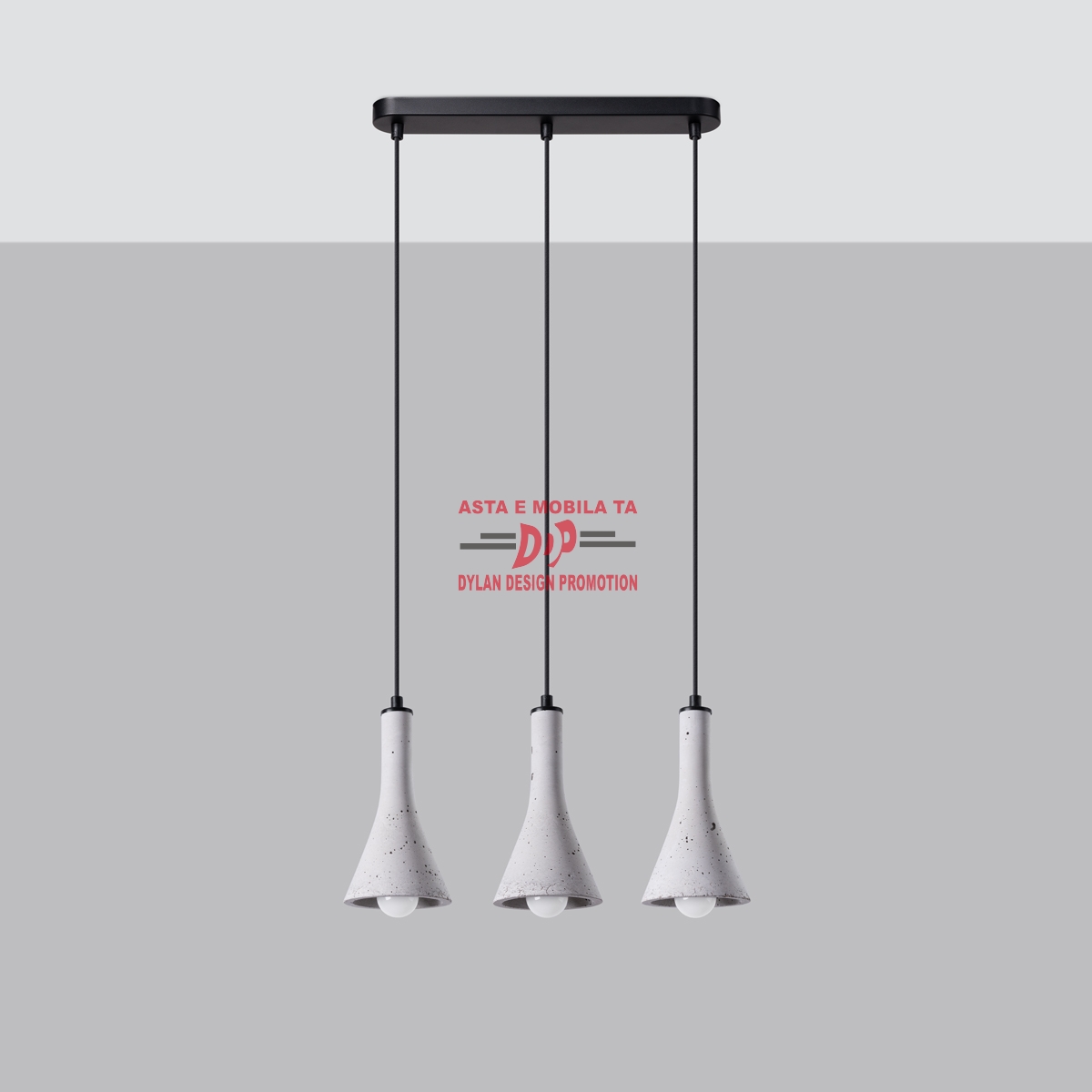 Lampă suspendată REA 3L beton