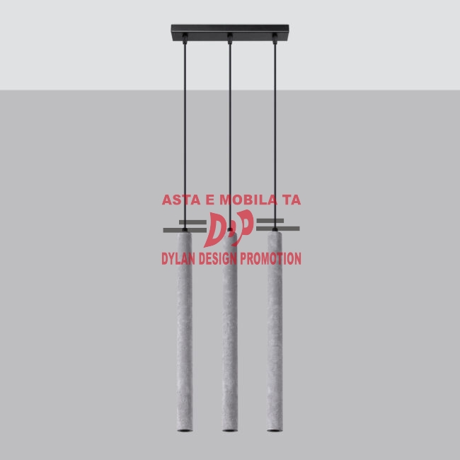 Lampă suspendată PASTELO 3L beton