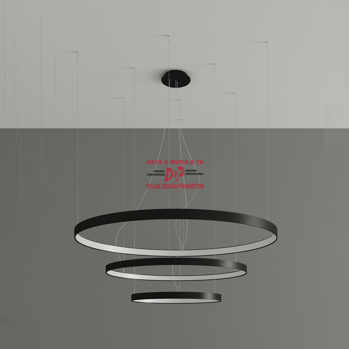 Candelabru RIO 3 55/78/110 negru LED 4000K