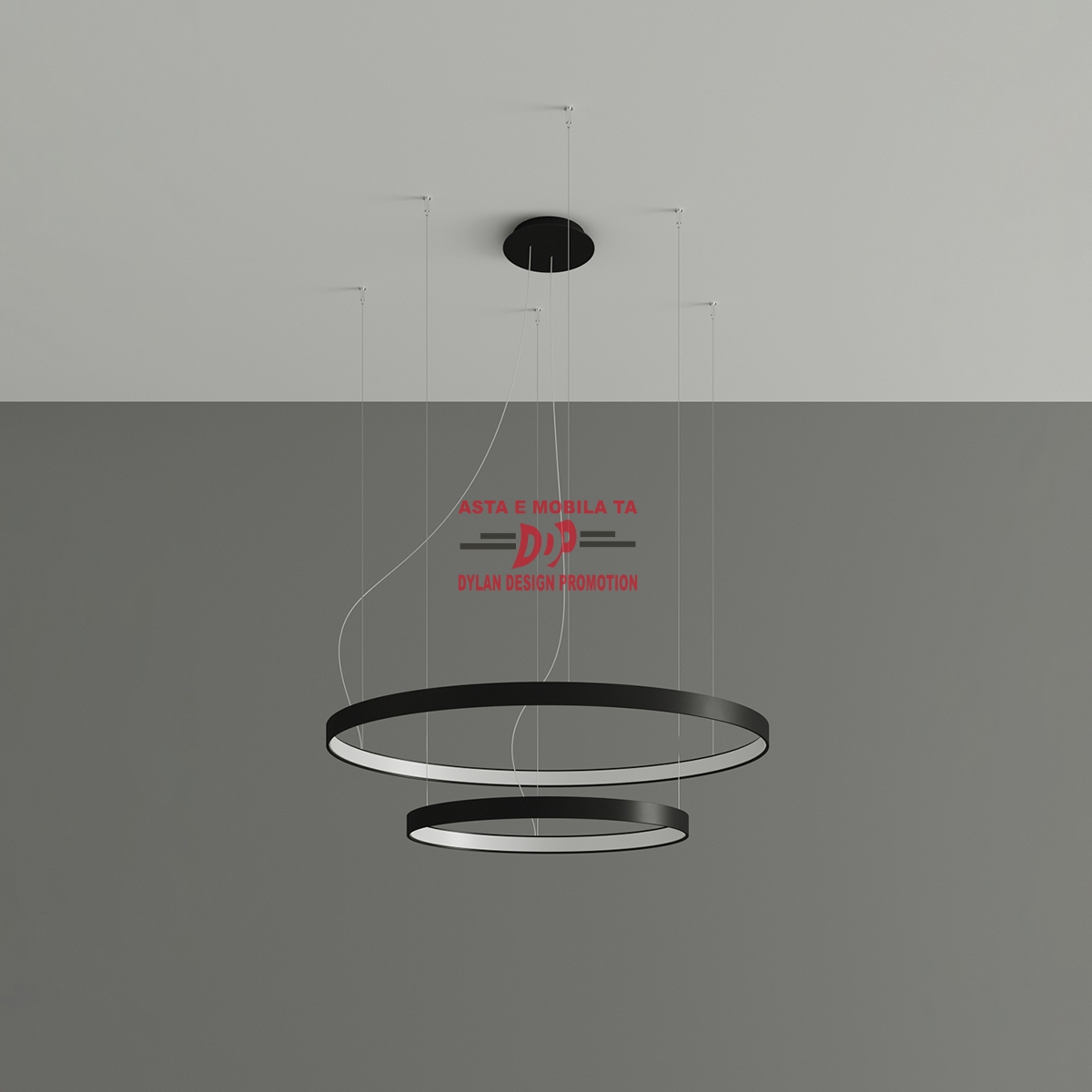 Candelabru RIO 2 55/78 negru LED 4000K