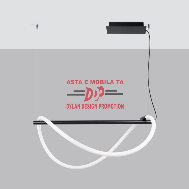 Lampă suspendată GALAKSE 84 negru LED 2700-6500K