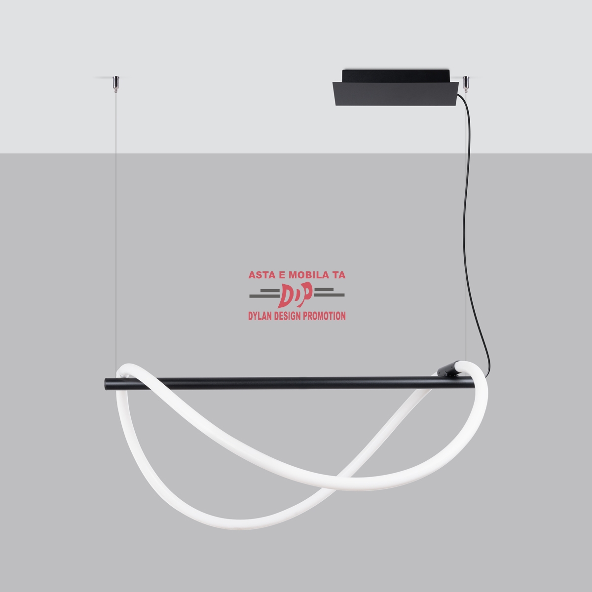 Lampă suspendată GALAKSE 84 negru LED 2700-6500K
